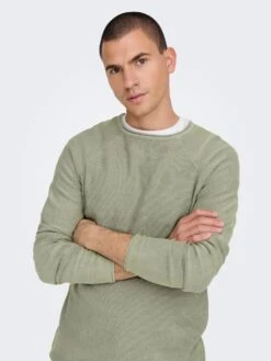 Only & Sons Strickpullover 10676810 -Woehrl Populaire Boutique 22016131 seagrass 3