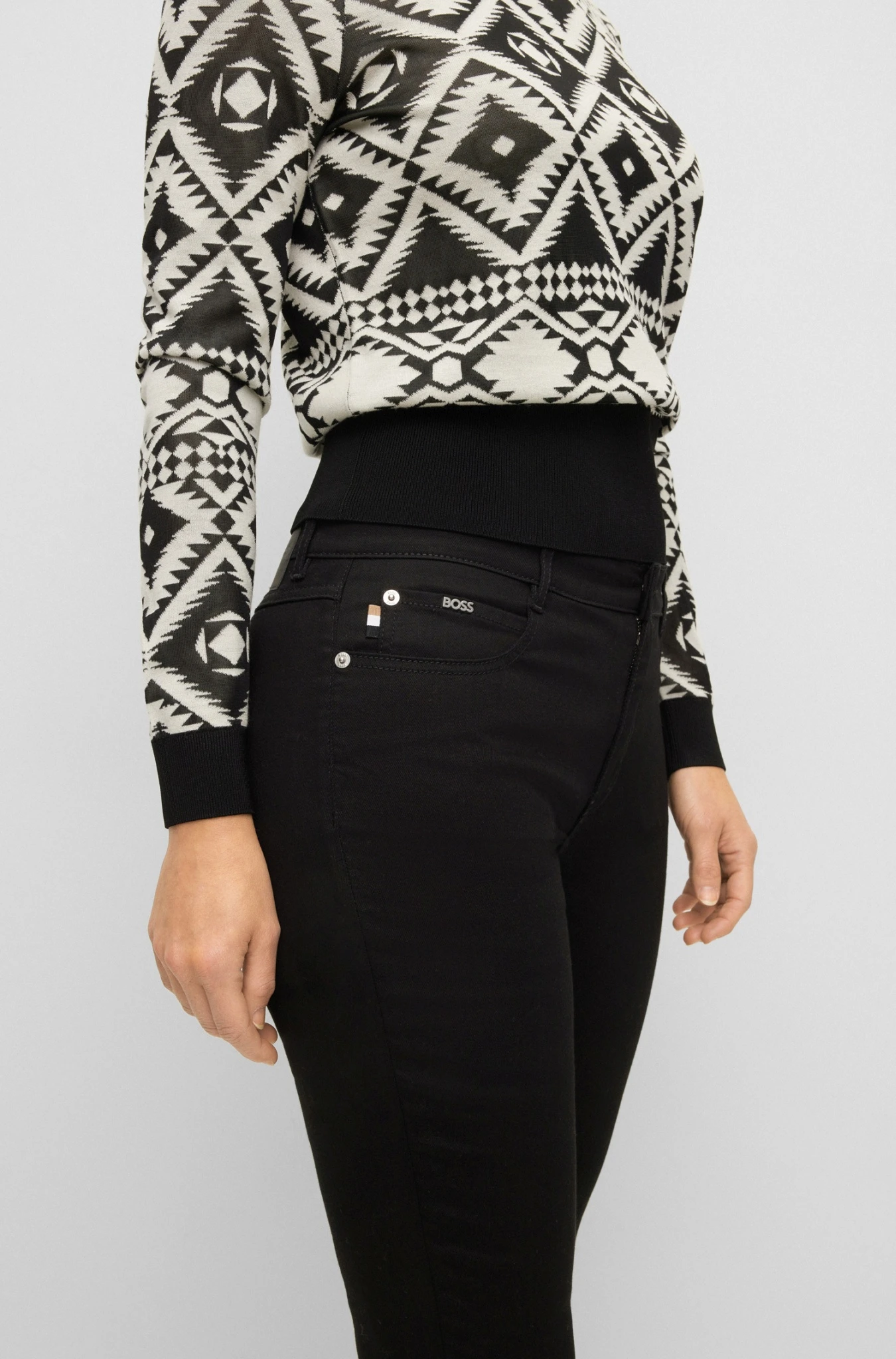 Boss SLIM-FIT JEANS SLIM CROP 4.0 AUS STAY BLACK-SUPER-STRETCH-DENIM 10664246 10 Boss SLIM-FIT JEANS SLIM CROP 4.0 AUS STAY BLACK-SUPER-STRETCH-DENIM 10664246 – Bild 10