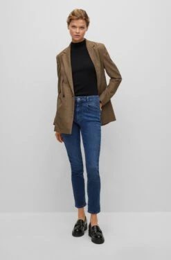 Boss SKINNY-FIT JEANS AUS BLAUEM SUPER-STRETCH-DENIM CROP 4.0 10664247 -Woehrl Populaire Boutique BOSS Womensw FallWinter 22 414 50480770 2