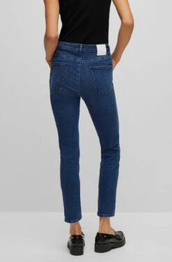 Boss SKINNY-FIT JEANS AUS BLAUEM SUPER-STRETCH-DENIM CROP 4.0 10664247 -Woehrl Populaire Boutique BOSS Womensw FallWinter 22 414 50480770 4