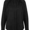 Boss Bluse Aus Elastischem Crêpe De Chine Mit Gerafftem Ausschnitt 10681026