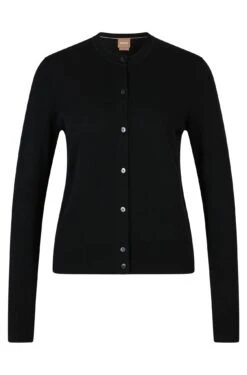 Boss CARDIGAN Fadenasis AUS SCHURWOLLE MIT RUNDHALSAUSSCHNITT UND KNOPFLEISTE 10663774