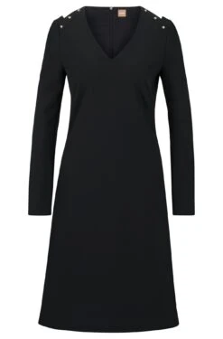 Boss Dariva Slim-Fit Kleid Mit Cut-Outs Und Nieten-Details 10676398