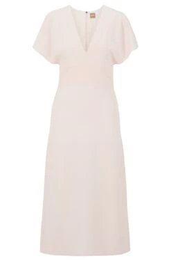 Boss Langes Slim-Fit Kleid Mit V-Ausschnitt 10680932
