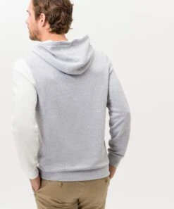 Brax SAMUEL CB, Sweat-Hoodi, Color Blocking, Grau/beige/weiss 10688812 -Woehrl Populaire Boutique BRAX 123 04 224818 70610400 5