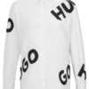Hugo Oversized Bluse Mit Kontrast Logos 10706118
