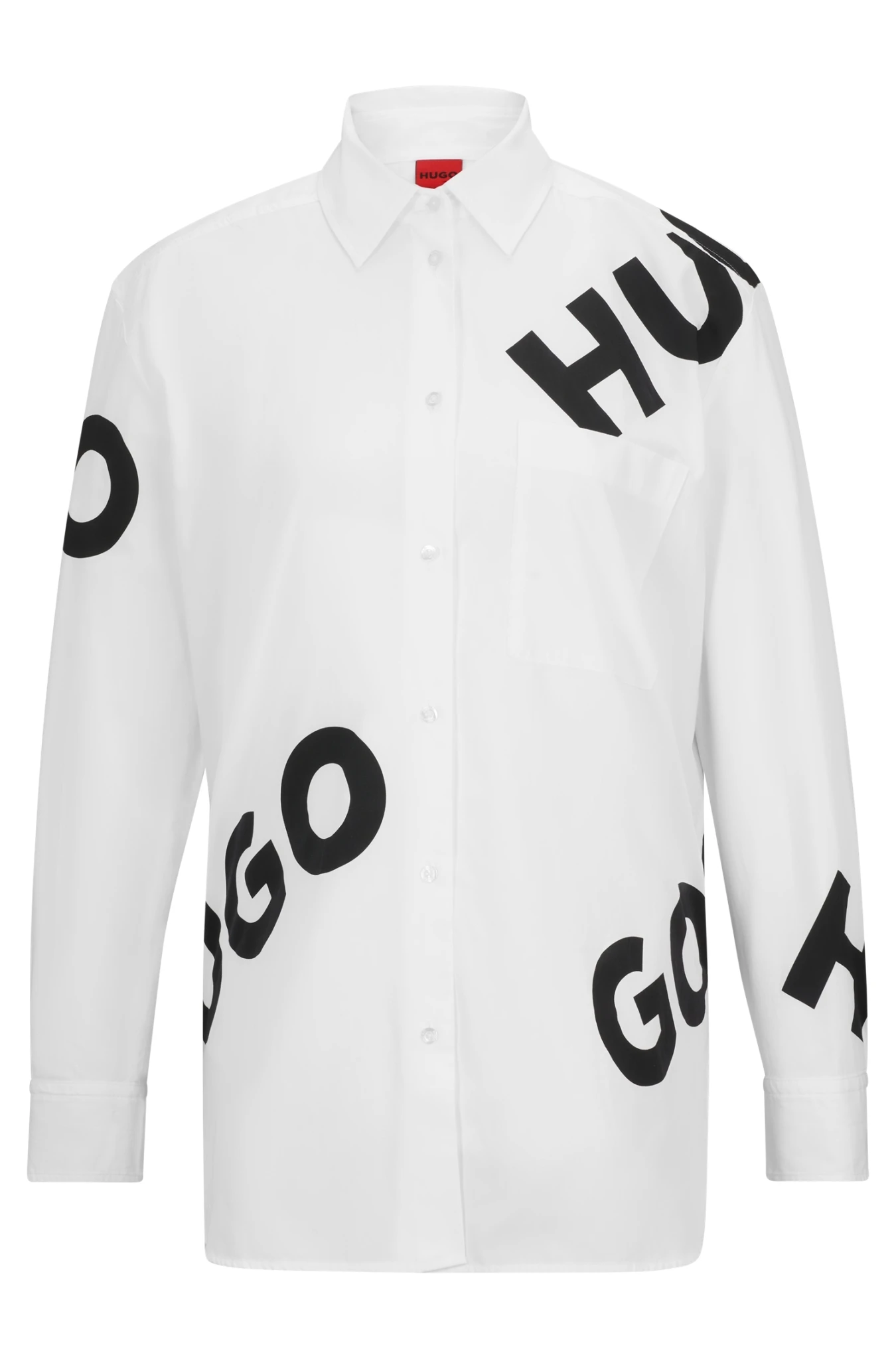 Hugo Oversized Bluse Mit Kontrast Logos 10706118 1 Hugo Oversized Bluse Mit Kontrast Logos 10706118