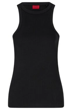 Hugo ÄRMELLOSES SLIM-FIT TOP AUS GERIPPTER BAUMWOLLE Classic Tank 10663969