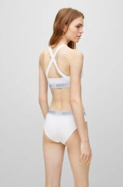 Hugo BRALETTE AUS STRETCH-BAUMWOLLE MIT LOGO-BAND PADDED SPORTY 10682303 -Woehrl Populaire Boutique HUGO Womensw PreFall 22 100 50469628 3