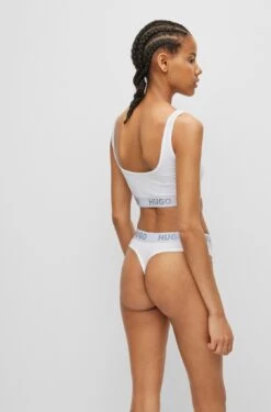 Hugo TANGA AUS STRETCH-BAUMWOLLE MIT LOGO AM BUNDTHONG SPORTY 10682298 6 Hugo TANGA AUS STRETCH-BAUMWOLLE MIT LOGO AM BUNDTHONG SPORTY 10682298 -Woehrl Populaire Boutique HUGO Womensw PreFall 22 100 50469651 3