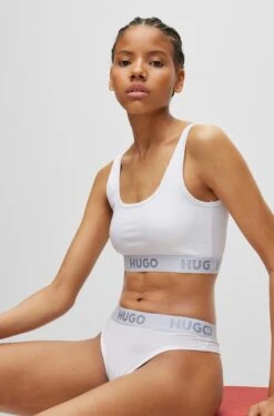 Hugo TANGA AUS STRETCH-BAUMWOLLE MIT LOGO AM BUNDTHONG SPORTY 10682298 7 Hugo TANGA AUS STRETCH-BAUMWOLLE MIT LOGO AM BUNDTHONG SPORTY 10682298 -Woehrl Populaire Boutique HUGO Womensw PreFall 22 100 50469651 4