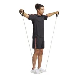 Adidas Workout Base T-Shirt 10680744 -Woehrl Populaire Boutique IB7896 6 APPAREL On Model Walking View transparent