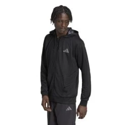 Adidas Train Essentials Seasonal Training Jacke 10680751 -Woehrl Populaire Boutique IB8137 6 APPAREL On Model Side View transparent