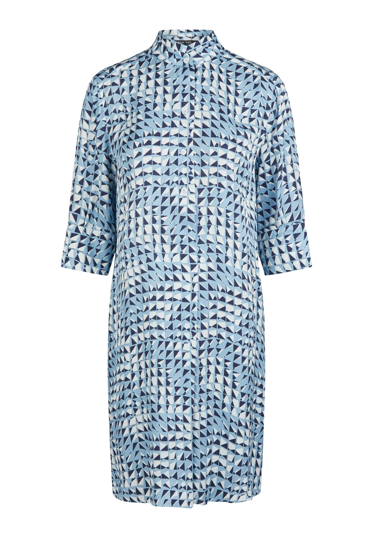 Marc Aurel Hemdblusenkleid Mit Geometrischem Print 10715659 1 Marc Aurel Hemdblusenkleid Mit Geometrischem Print 10715659