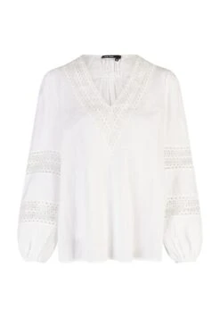Marc Aurel Leinenbluse Mit Spitzenbesatz 10715676
