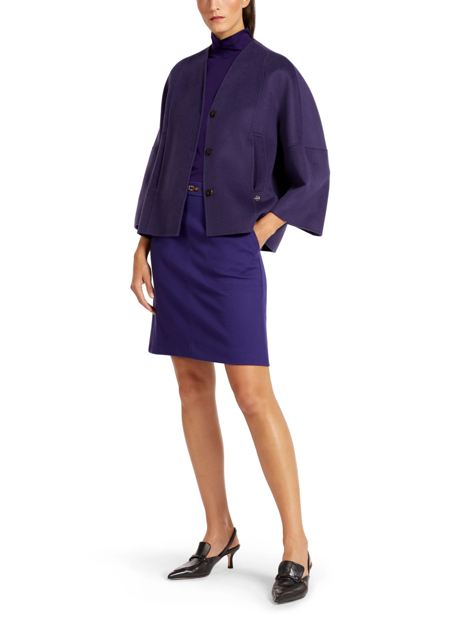 Marc Cain Unifarbene Wolljacke 10681090 5 Marc Cain Unifarbene Wolljacke 10681090 – Bild 5