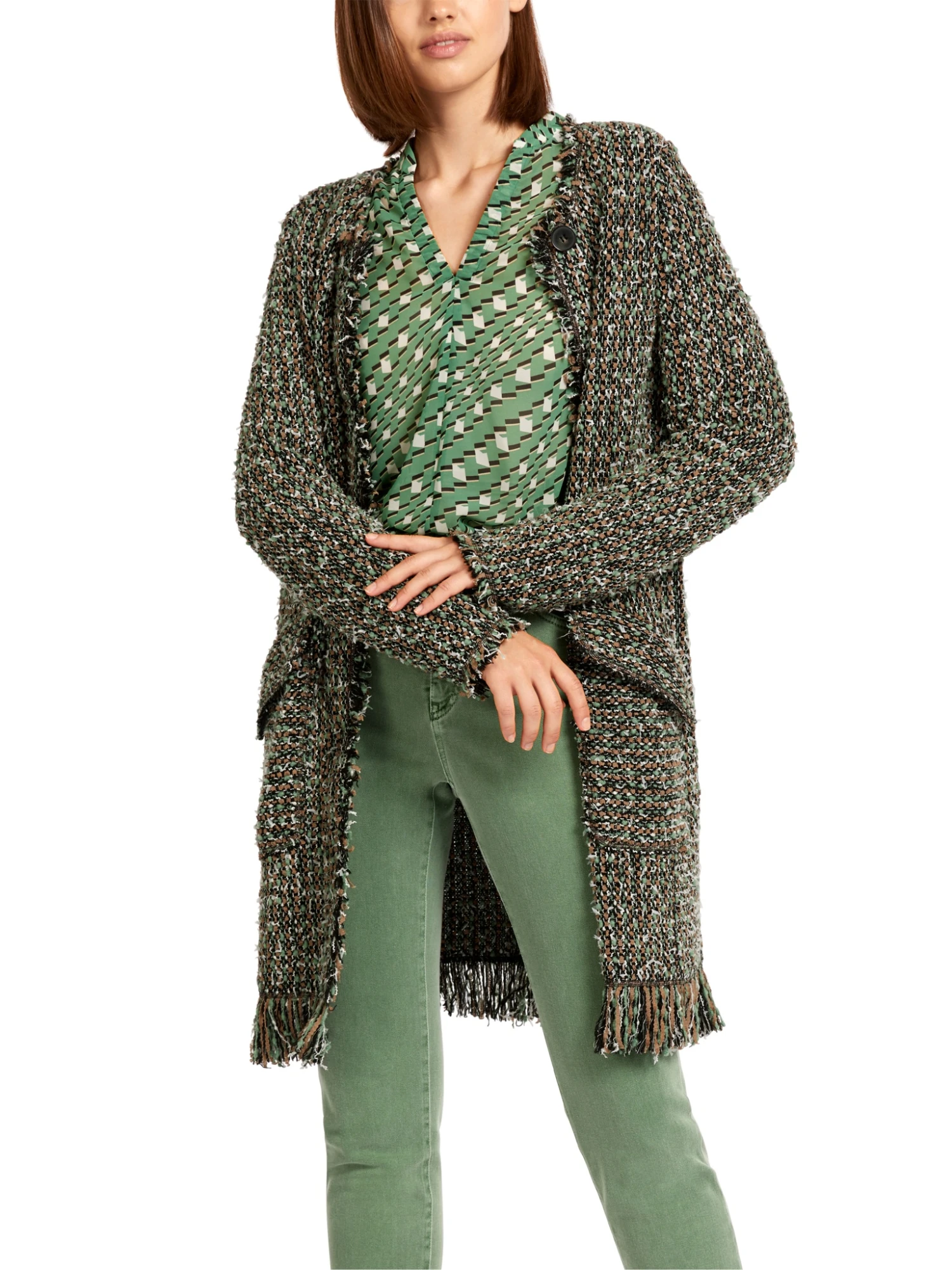 Marc Cain Cardigan Mit Fransen Knitted In Germany 10681130 6 Marc Cain Cardigan Mit Fransen Knitted In Germany 10681130 – Bild 6