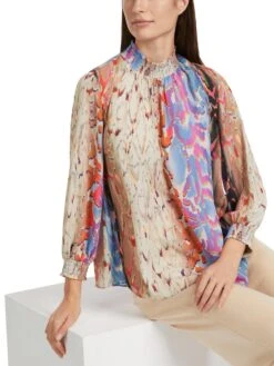 Marc Cain Bunte Bluse Rethink Together 10725079 10 Marc Cain Bunte Bluse Rethink Together 10725079 -Woehrl Populaire Boutique Marc Cain Co HerbstWinter 2023 321 VC5109W41 5