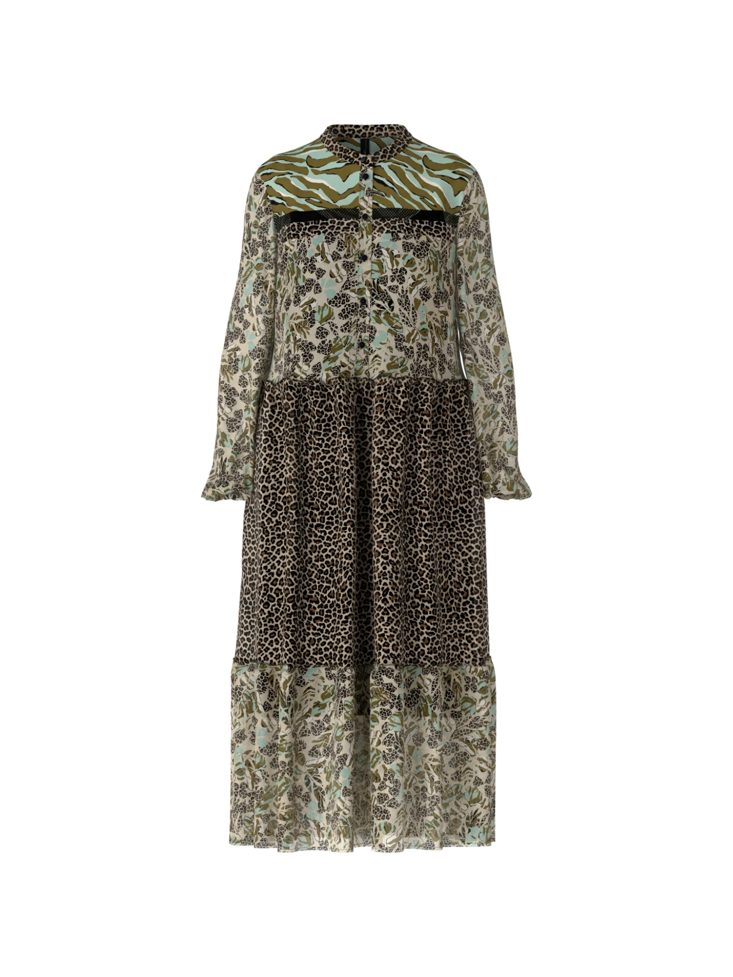 Marc Cain Langes Stufenkleid Mit Mustermix 10718615 1 Marc Cain Langes Stufenkleid Mit Mustermix 10718615