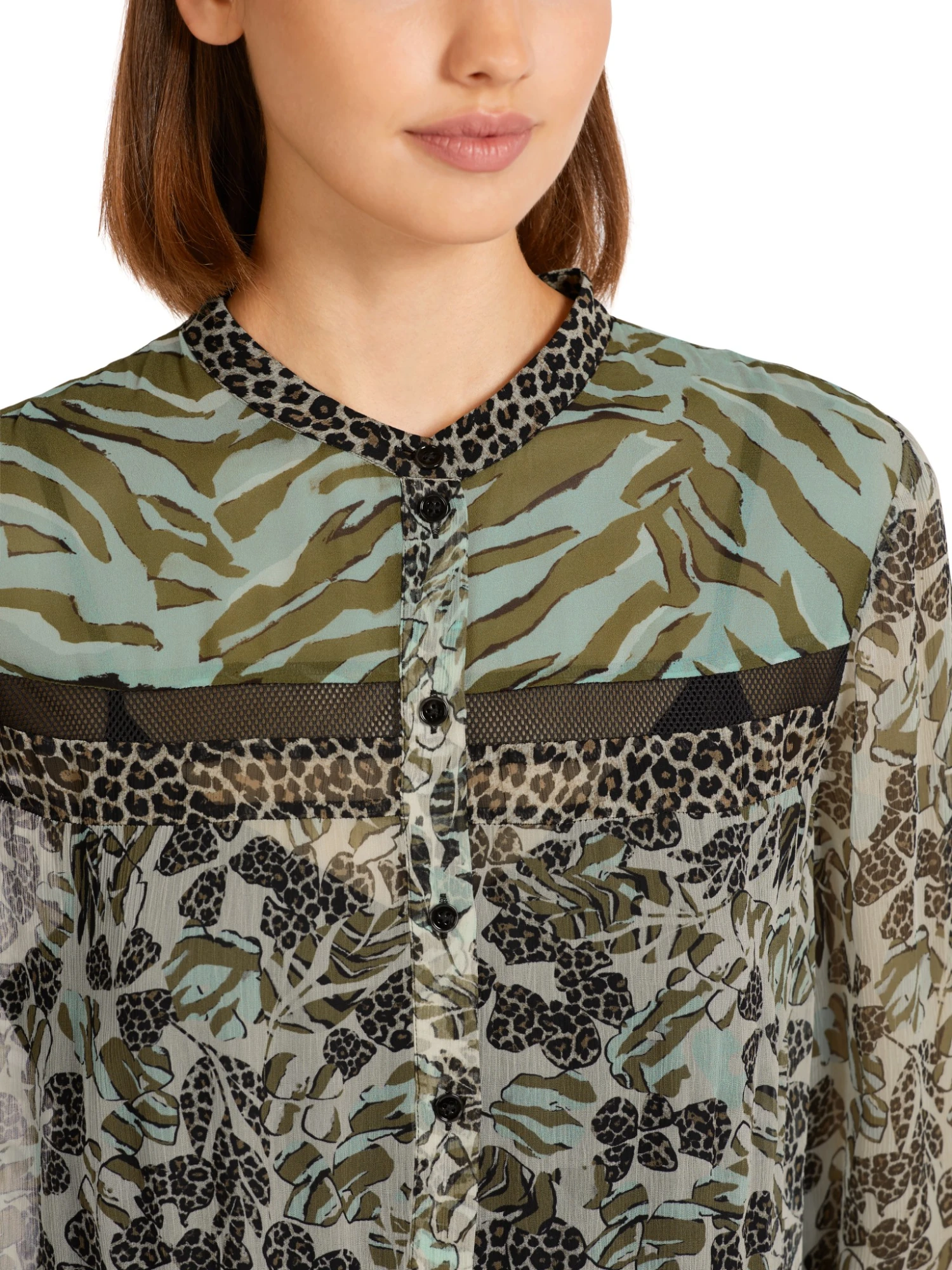 Marc Cain Langes Stufenkleid Mit Mustermix 10718615 4 Marc Cain Langes Stufenkleid Mit Mustermix 10718615 – Bild 4