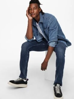 Only & Sons ONSLOOM LIFE BLUE SLIM FIT JEANS 10621413 -Woehrl Populaire Boutique ONLY SONS FallWinter2021 3624814 22020069 7