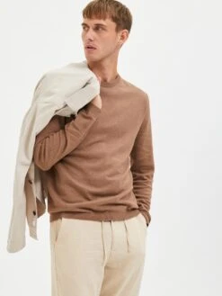 Selected Strickpullover Aus Leinen-Mix 10678424 -Woehrl Populaire Boutique SELECTED HOM Noos2023 4072921 16088006 5