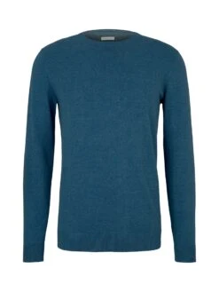 Tom Tailor Strickpullover Mit Bio-Baumwolle In Melange Optik 10639433