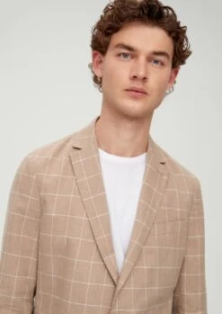 S.Oliver Leinen-Sakko Mit Karomuster 10711338 -Woehrl Populaire Boutique sOliver 04 2023 84N2 2128677 5